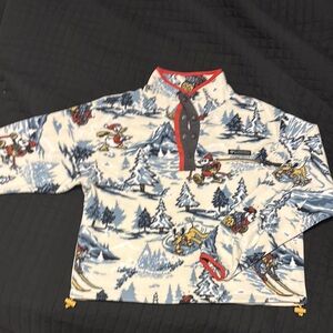 Vintage Winter Scene Fleece Pullover